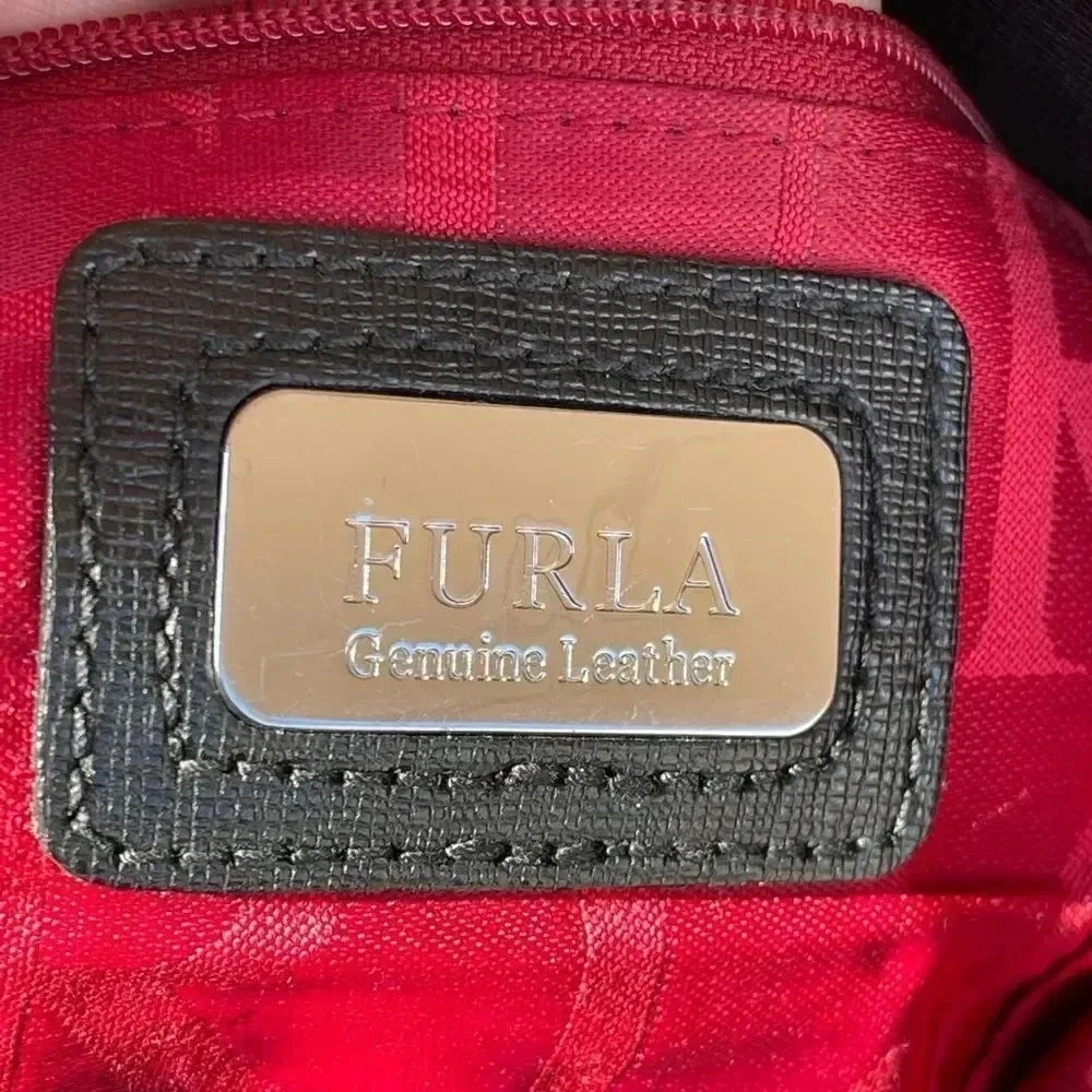 Genuine Furla Appaloosa Leather Handbag Tote - Picture 9 of 13